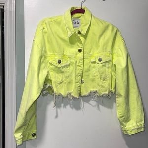 Cropped brain jean zara jacket